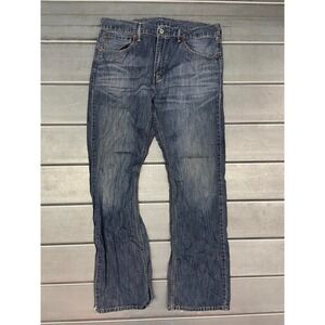Levis 527 Jeans Mens 34x33 Blue Medium Wash Denim Bootcut 100% Cotton